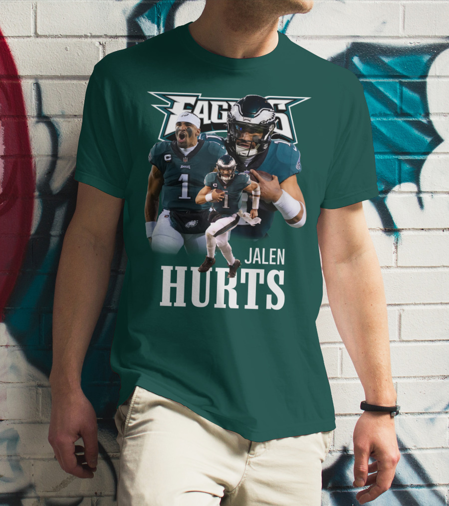 Eagles JH 01 Quarterback Trio Football Highlight T-Shirt