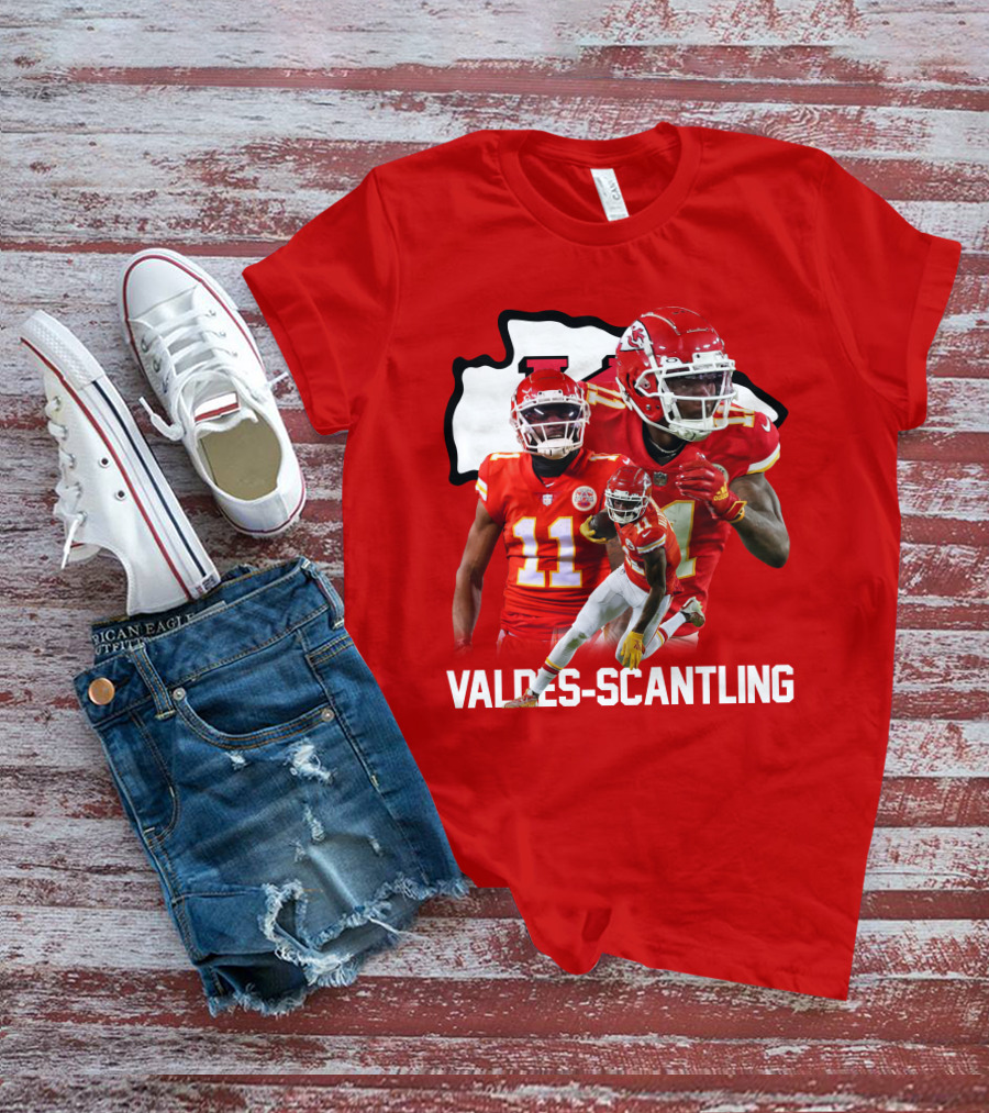 MVS11 Kansas City Football Wide Receiver Red Jersey Chiefs Player T-Shirt