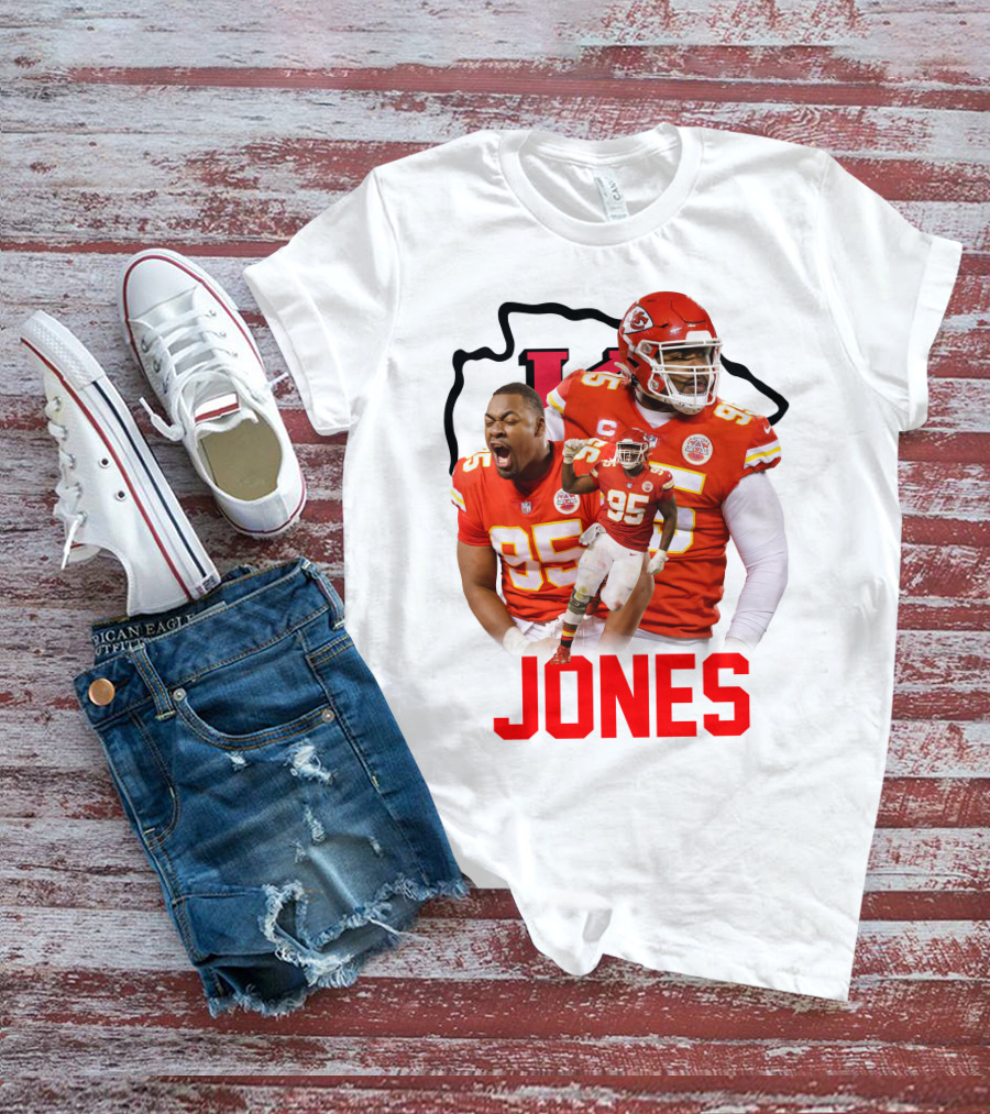 Jones 95 Kansas City Chiefs Football T-Shirt