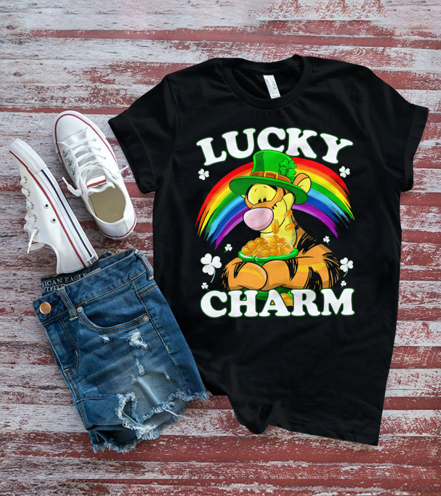 Lucky Charm Tigger Rainbow Coins T-Shirt