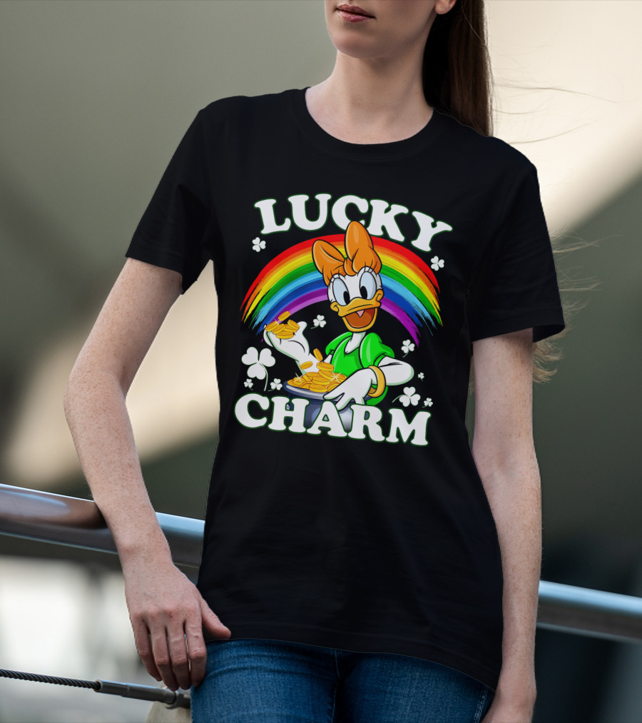 Lucky Charm Daisy Duck Rainbow Coins T-Shirt