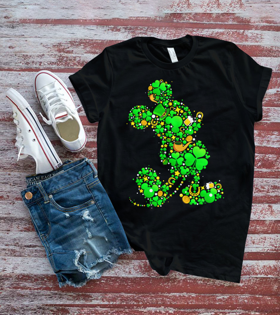 Mickey Mouse Shamrock Luck St. Patrick's Day 2019 T-Shirt