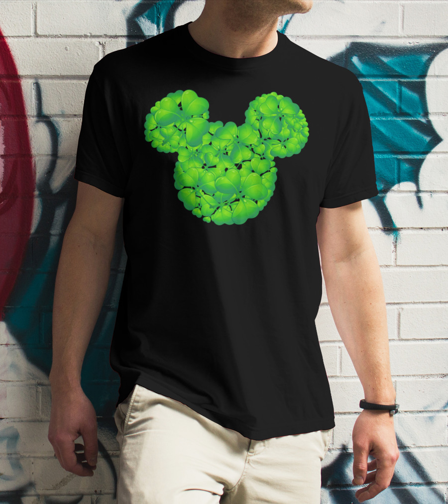 Mickey Shamrocks Clover Head T-Shirt