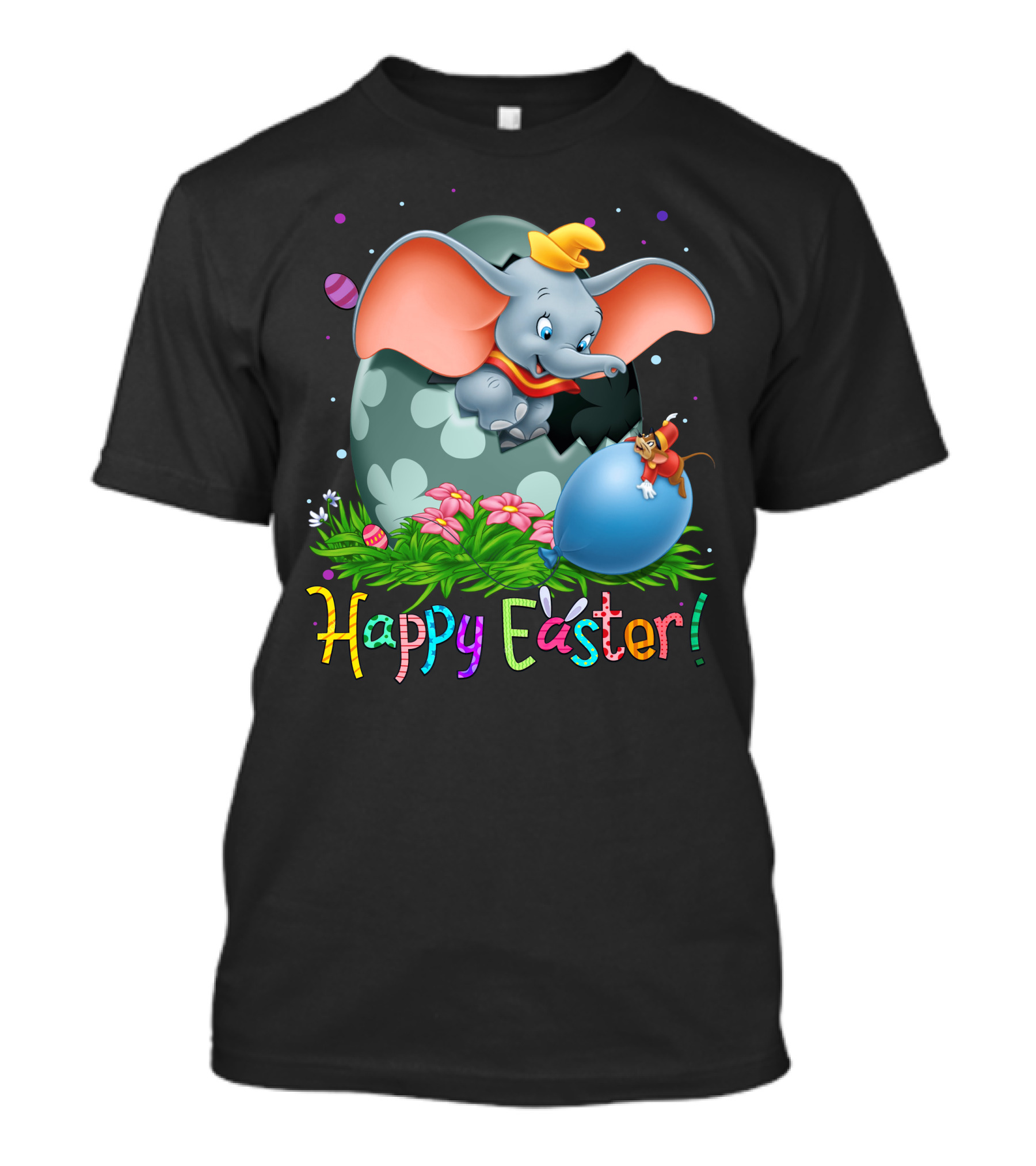 Happy Easter Dumbo Elephant In Easter Egg Scene T-Shirt