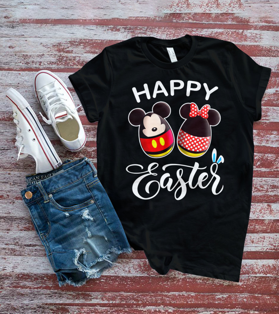 Happy Easter Mickey Minnie Eggs T-Shirt