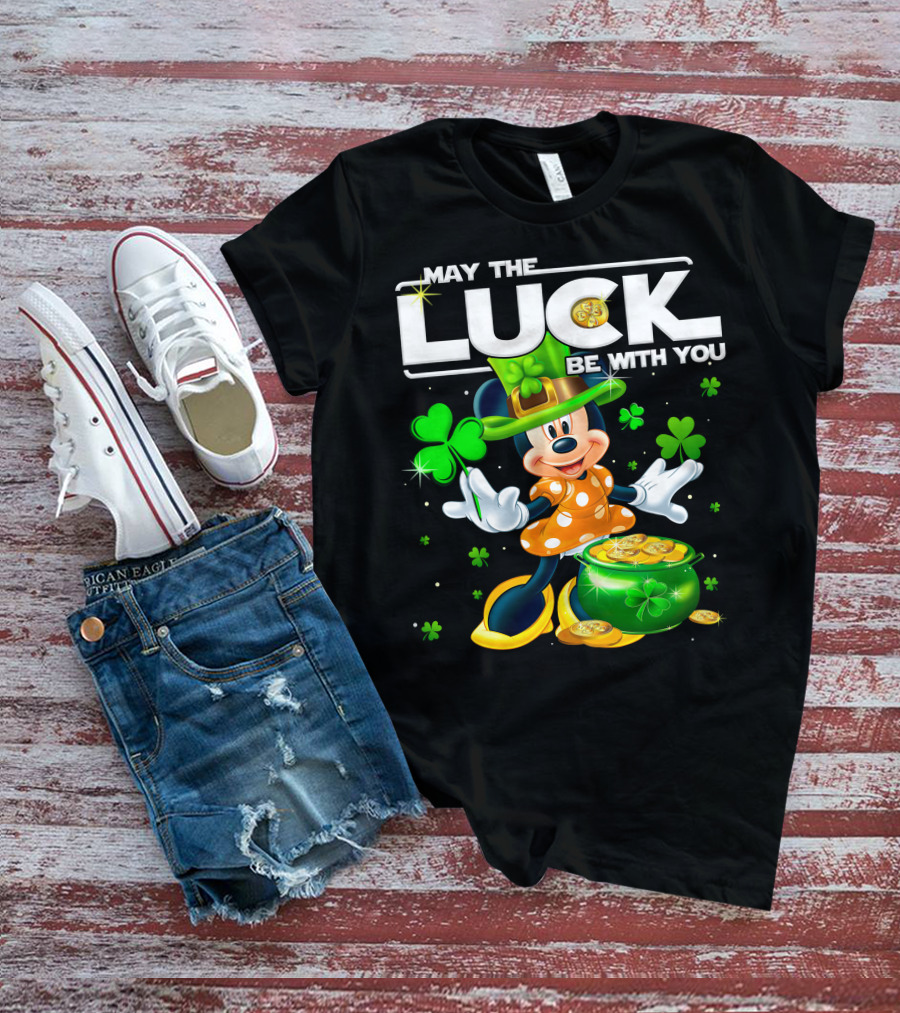 Minnie May The Luck Be With You Shamrock Hat And Pot Of Gold T-Shirt