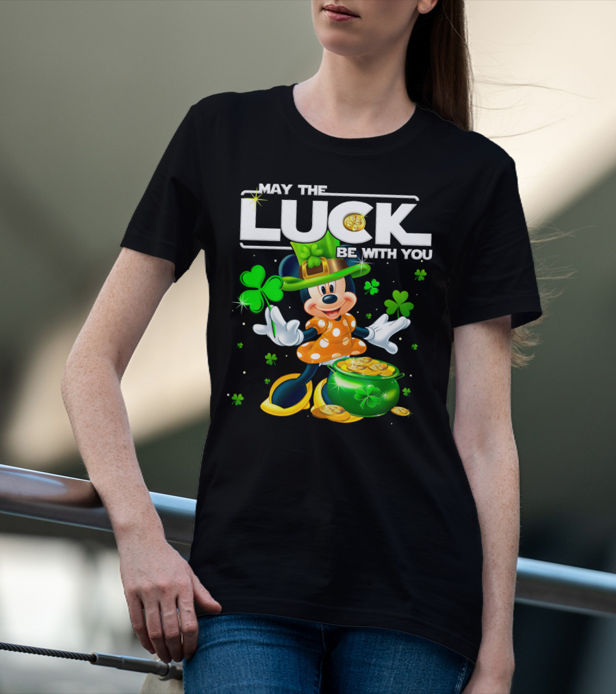 Minnie May The Luck Be With You Shamrock Hat And Pot Of Gold T-Shirt