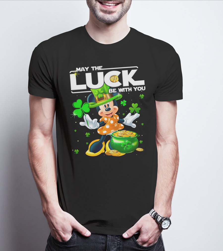 Minnie May The Luck Be With You Shamrock Hat And Pot Of Gold T-Shirt