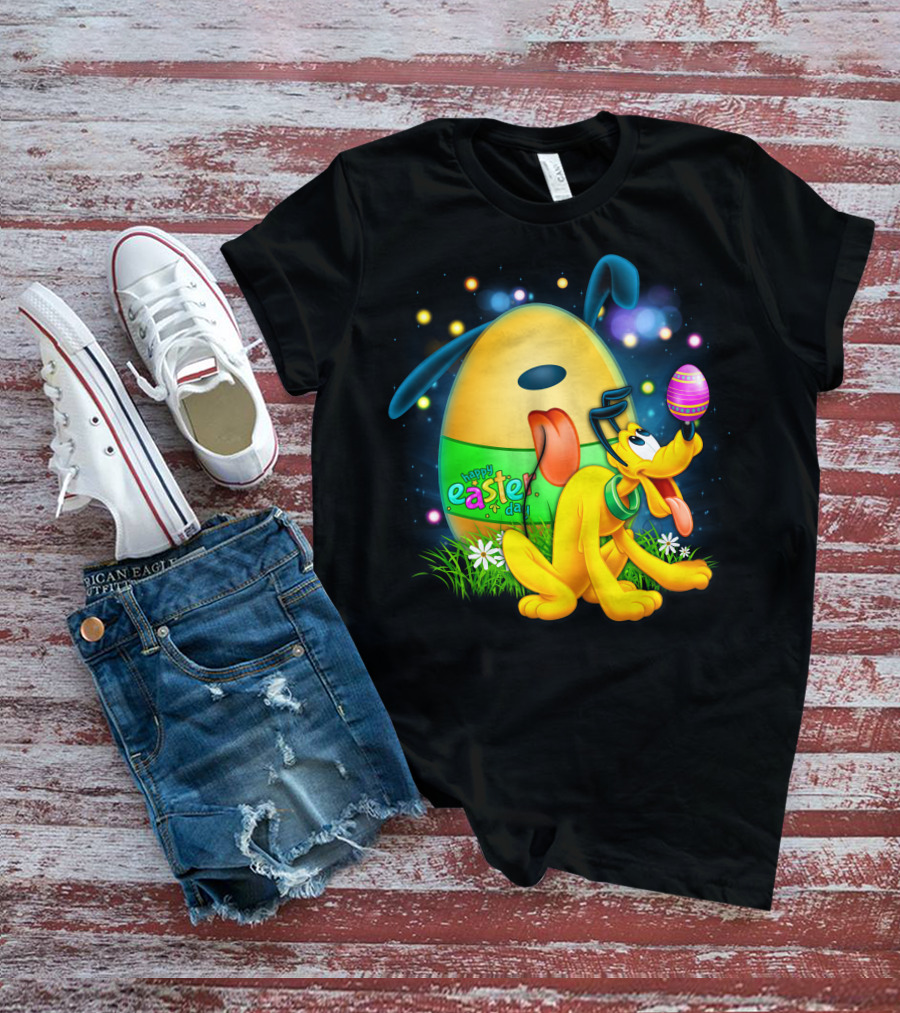 Pluto Happy Easter Egg Balancing T-Shirt