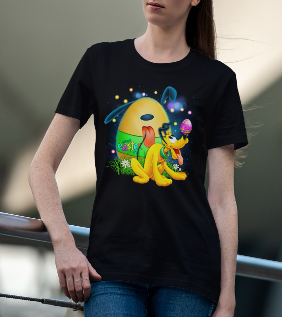 Pluto Happy Easter Egg Balancing T-Shirt