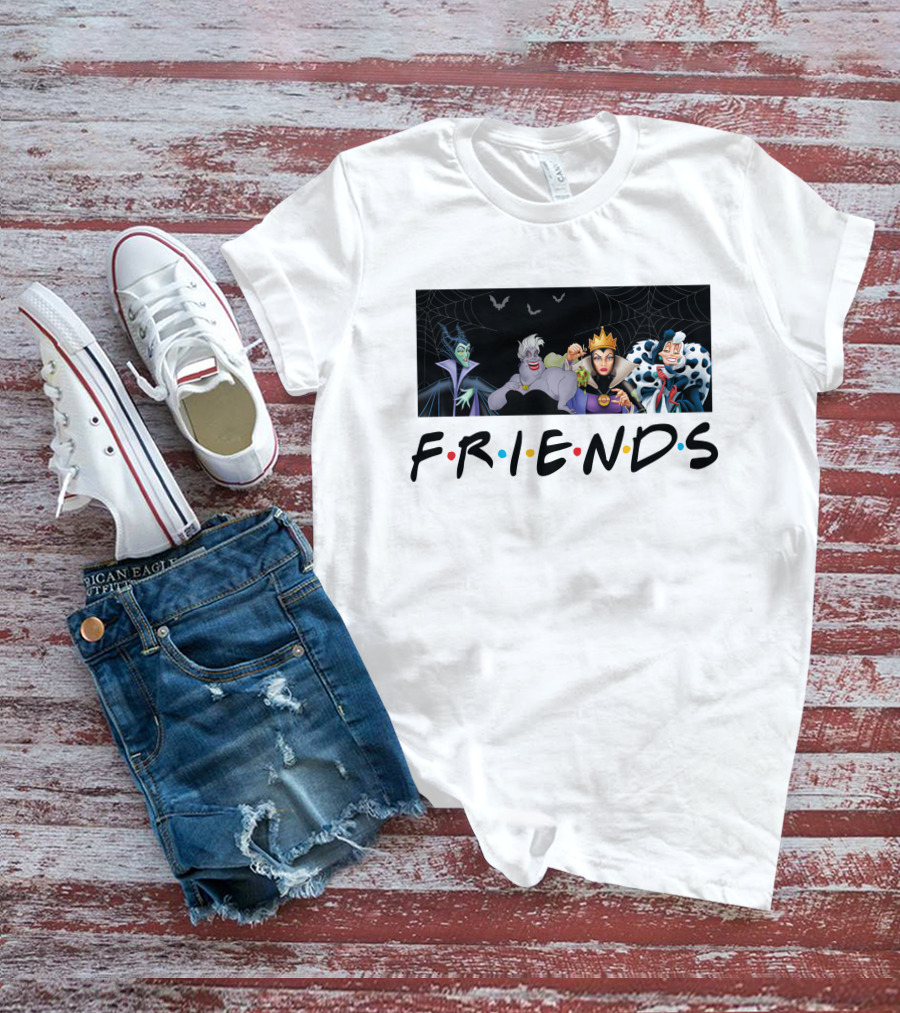 FRIENDS Disney Villains Maleficent Ursula Evil Queen Cruella T-Shirt