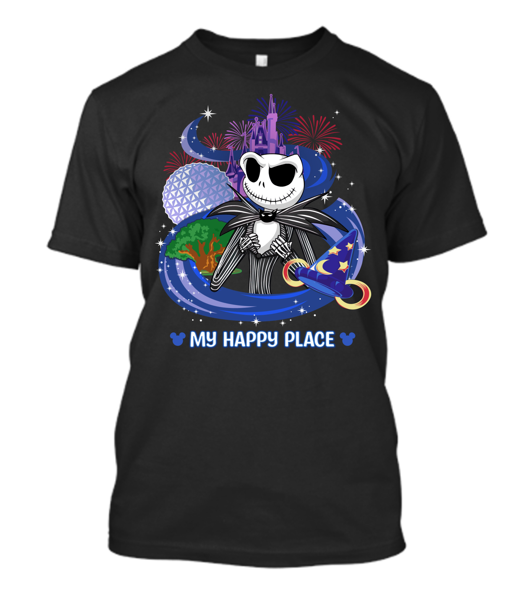 My Happy Place Jack Castle Fireworks Magic Hat T-Shirt