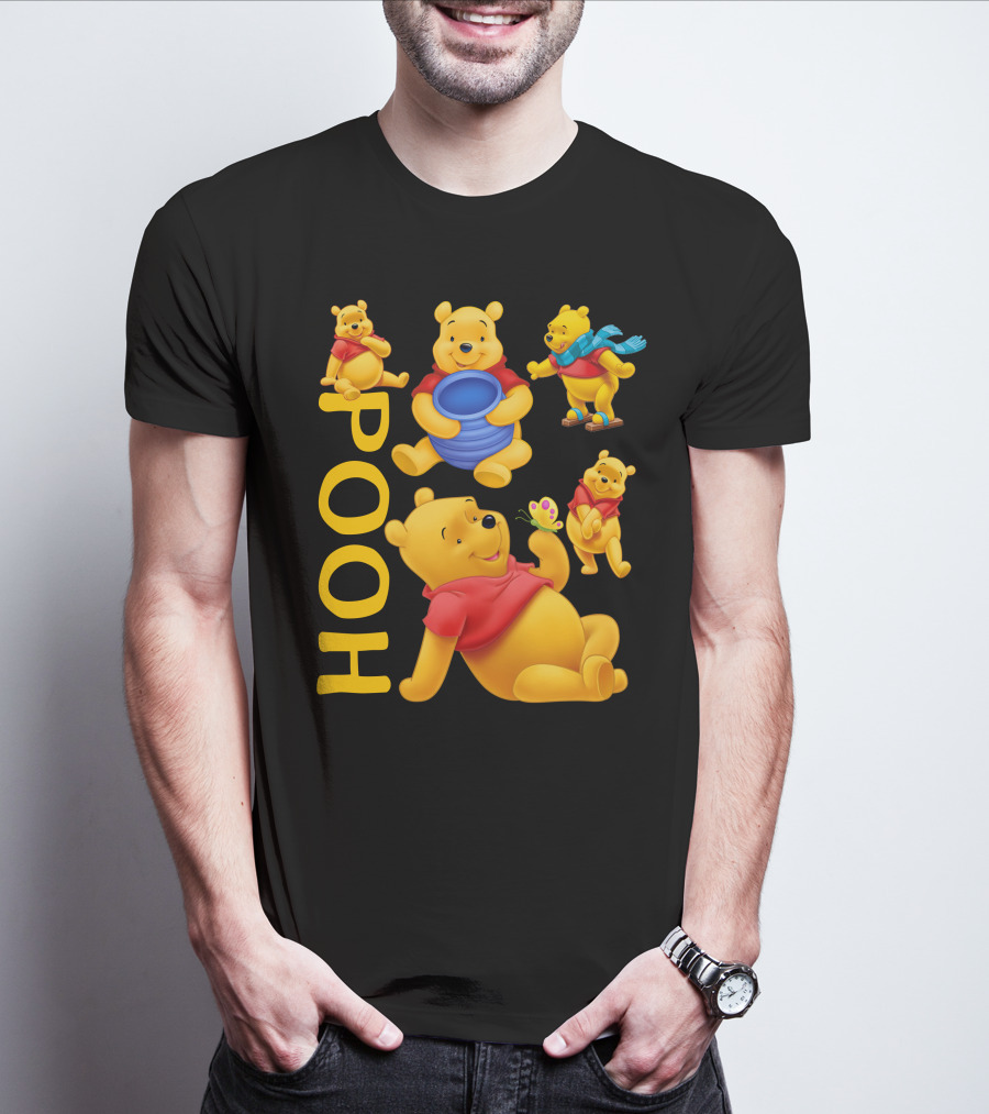Pooh Bear Red Shirt Honey Fun T-Shirt