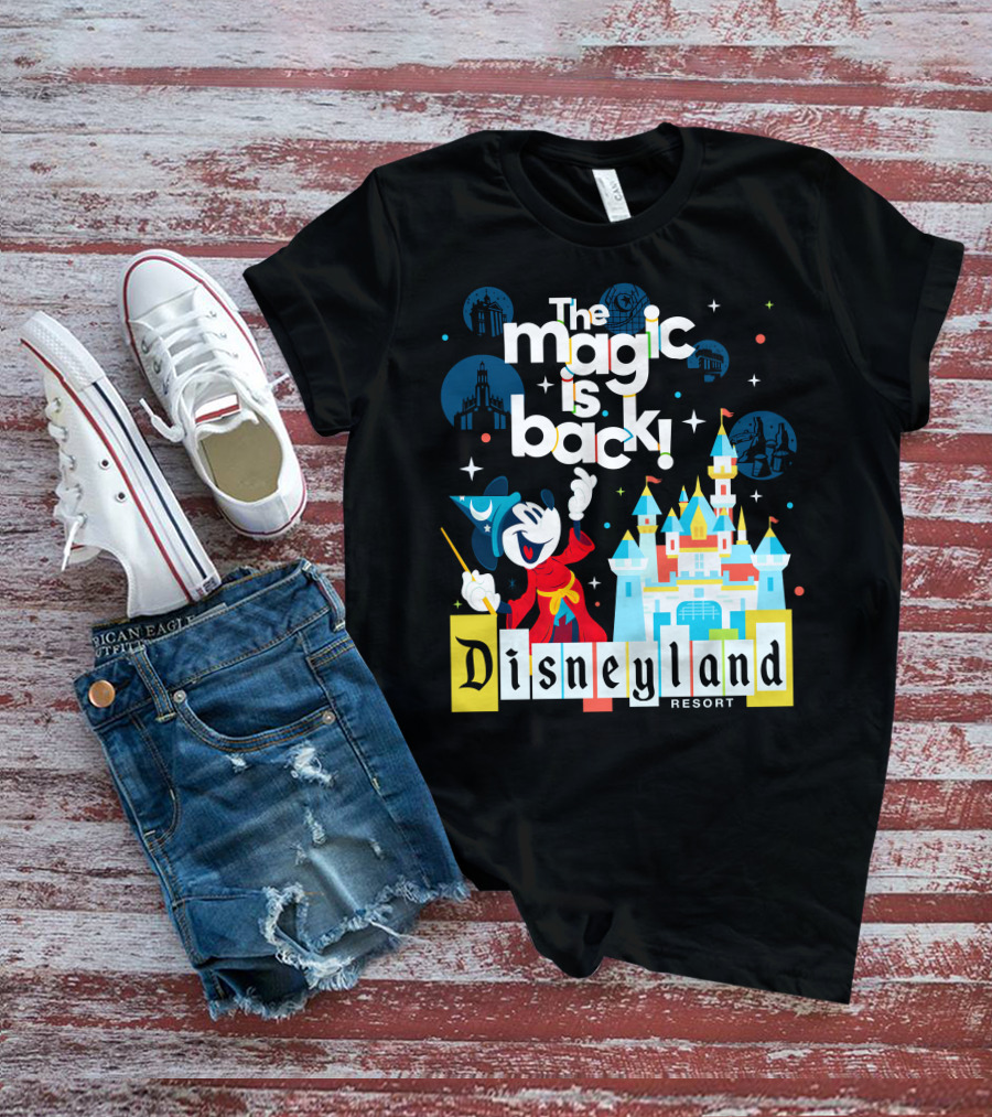 The Magic Is Back Disneyland Resort Mickey Castle T-Shirt