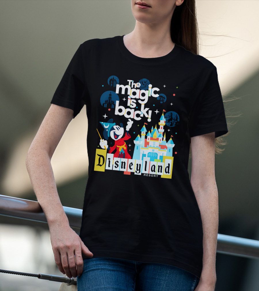 The Magic Is Back Disneyland Resort Mickey Castle T-Shirt