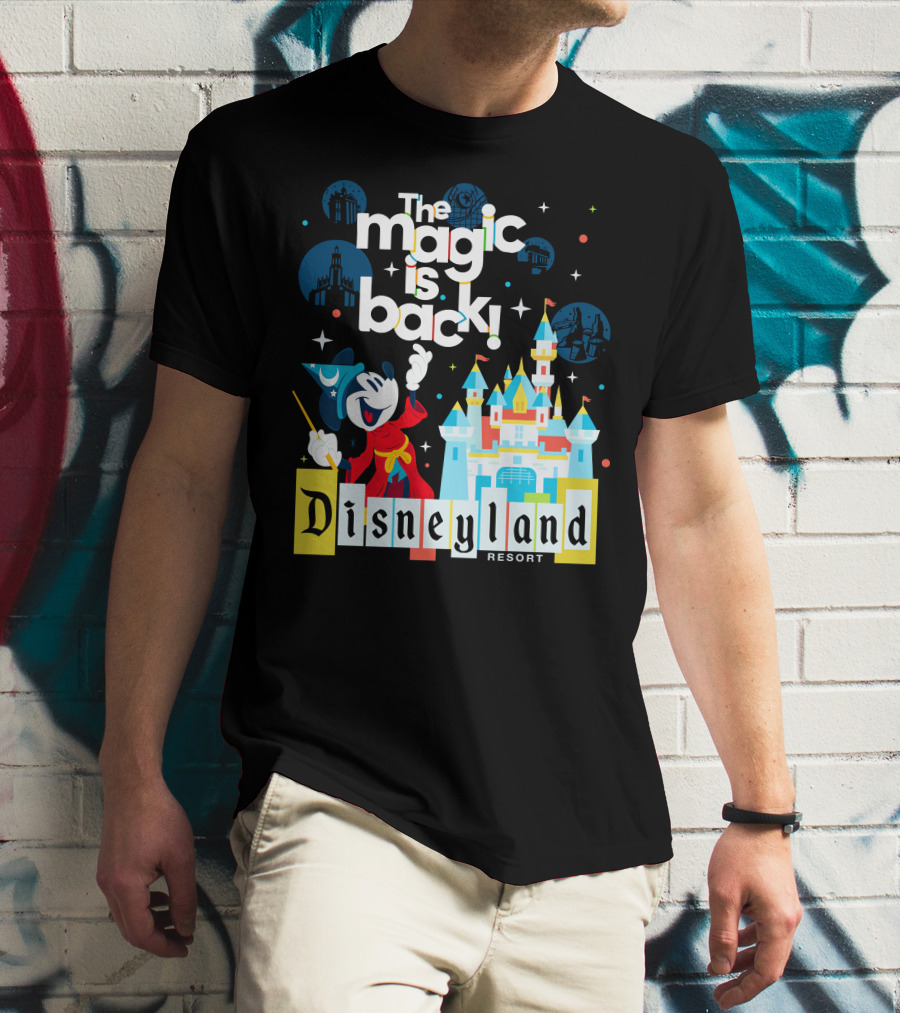 The Magic Is Back Disneyland Resort Mickey Castle T-Shirt