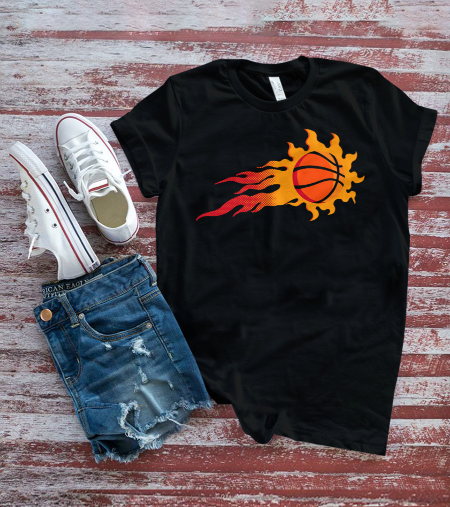 Style 11 Flaming Basketball T-Shirt