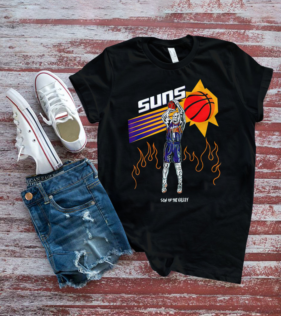 Suns Son Of The Valley Basketball Flames T-Shirt