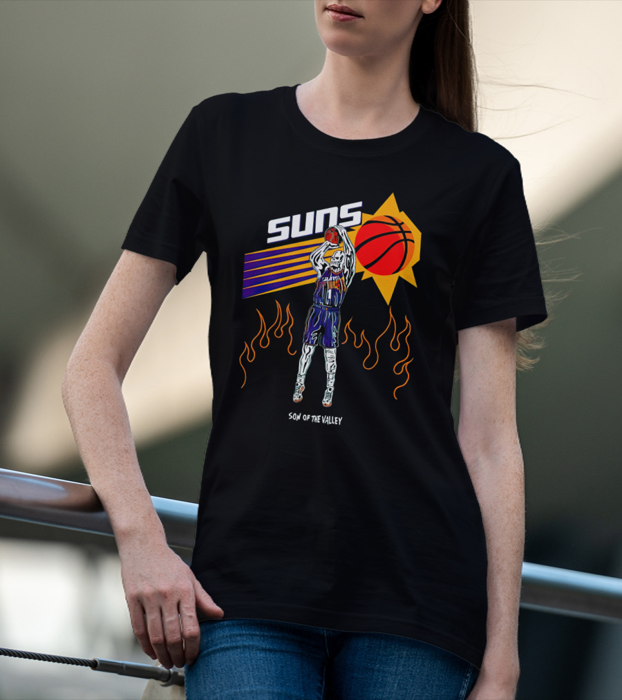 Suns Son Of The Valley Basketball Flames T-Shirt