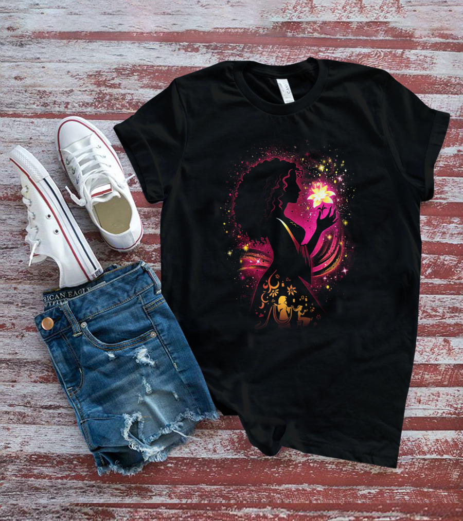Gothel Enchanted Flower Silhouette Magic Glow T-Shirt