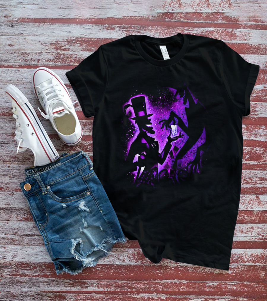 Dr. Facilier Shadow Silhouette Purple Magic Card Tarot T-Shirt