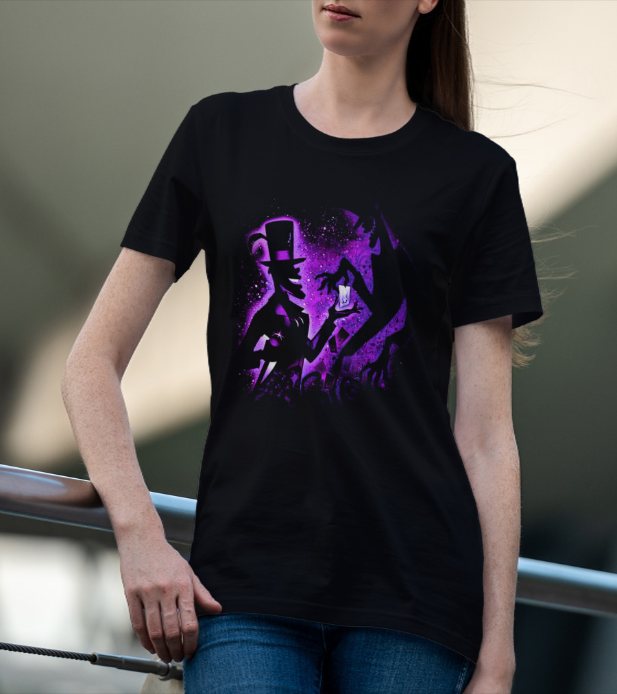 Dr. Facilier Shadow Silhouette Purple Magic Card Tarot T-Shirt