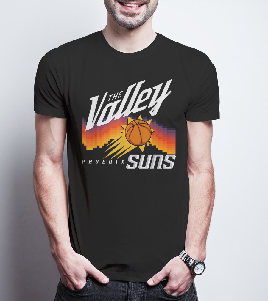 The Valley Phoenix Suns Basketball Logo Vintage Style T-Shirt