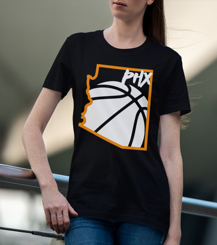 Phx Basketball Arizona Outline Style T-Shirt