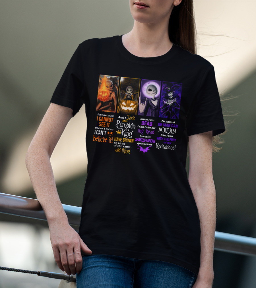 Jack Skellington Pumpkin King Shakespearean Quotations Recitations T-Shirt