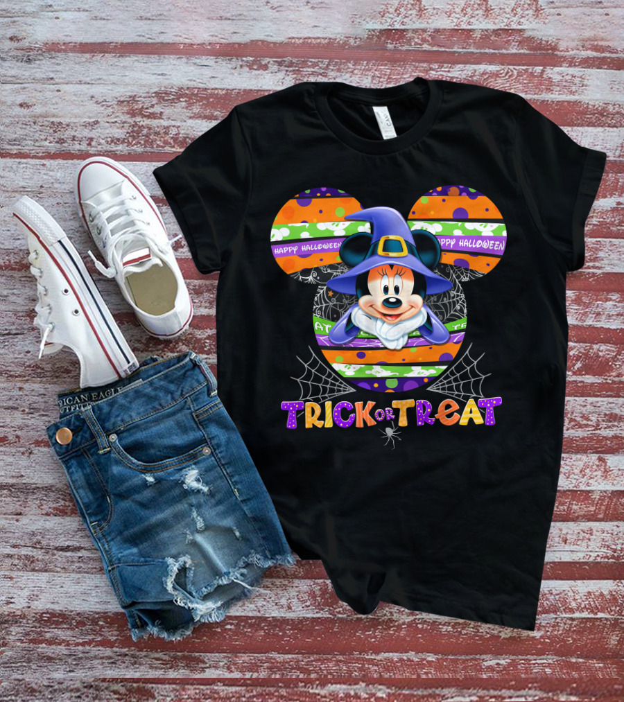 Minnie Mouse Trick Or Treat Happy Halloween T-Shirt