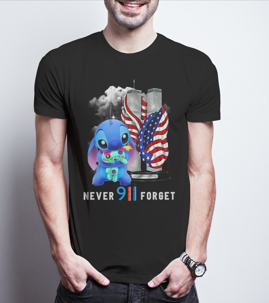 Never 9/11 Forget Stitch We Will Never Forget T-Shirt