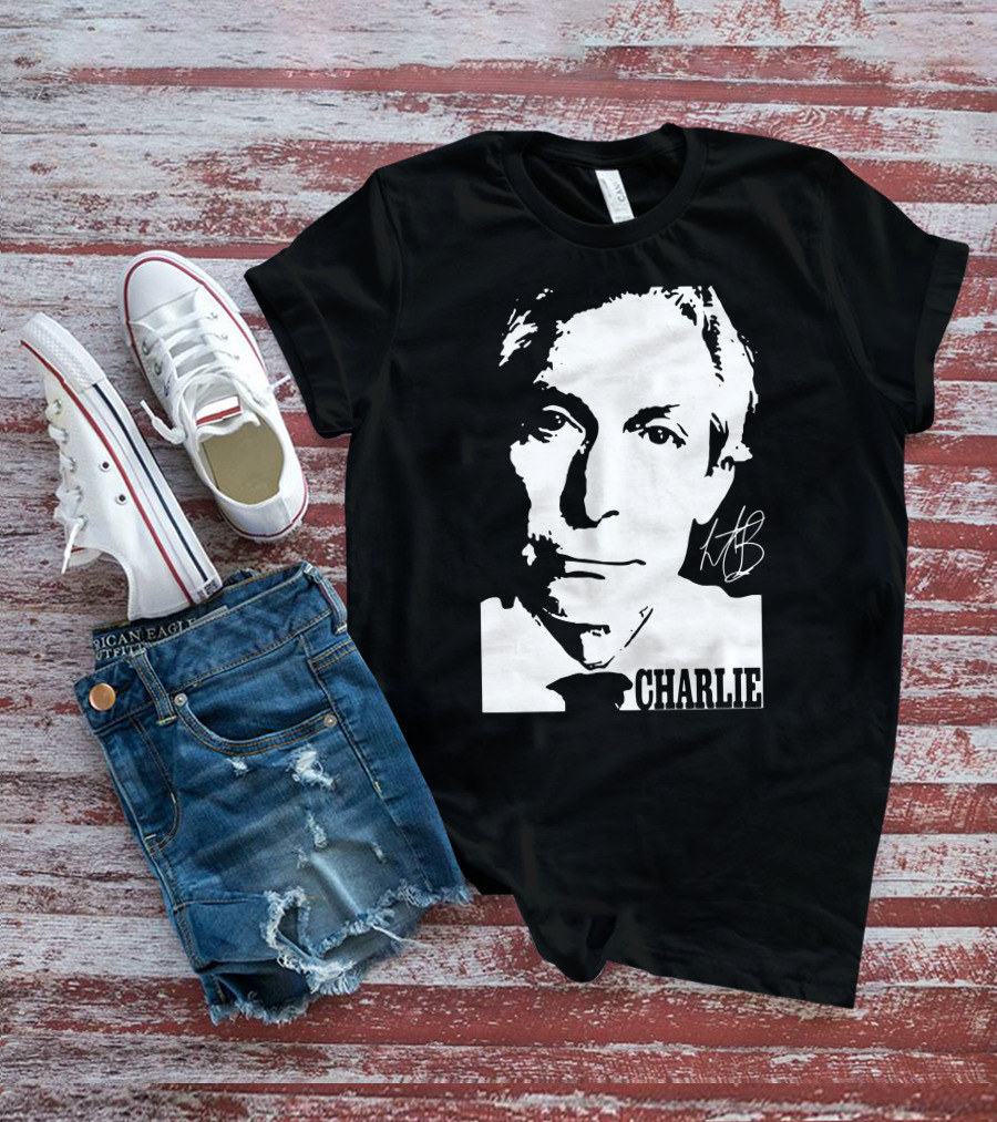 Charlie Thanks For Mermories Black And White T-Shirt