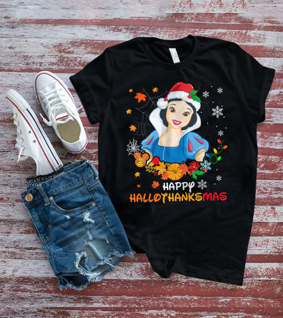 Snow White Happy Hallothanksmas Holiday Mashup T-Shirt