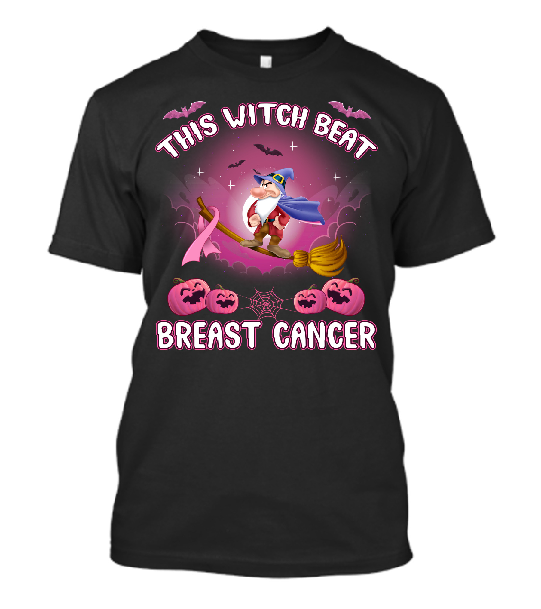 This Witch Beat Breast Cancer Grumpy -D T-Shirt