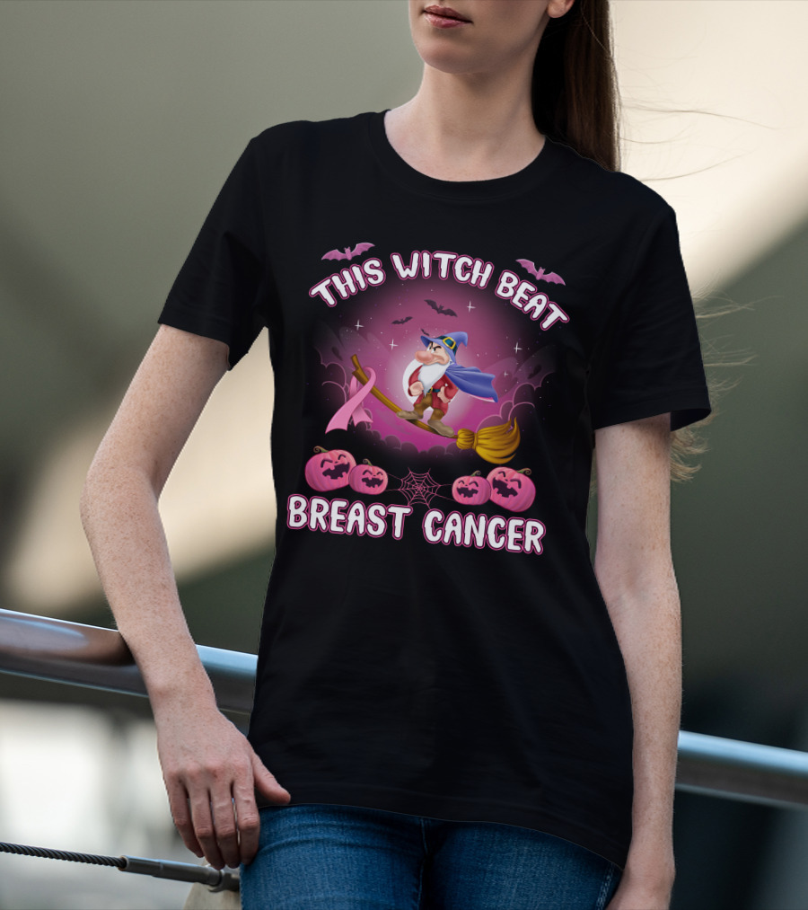 This Witch Beat Breast Cancer Grumpy -D T-Shirt