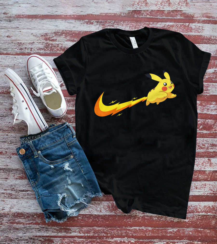 Pikachu Lightning Bolt Power Jump T-Shirt