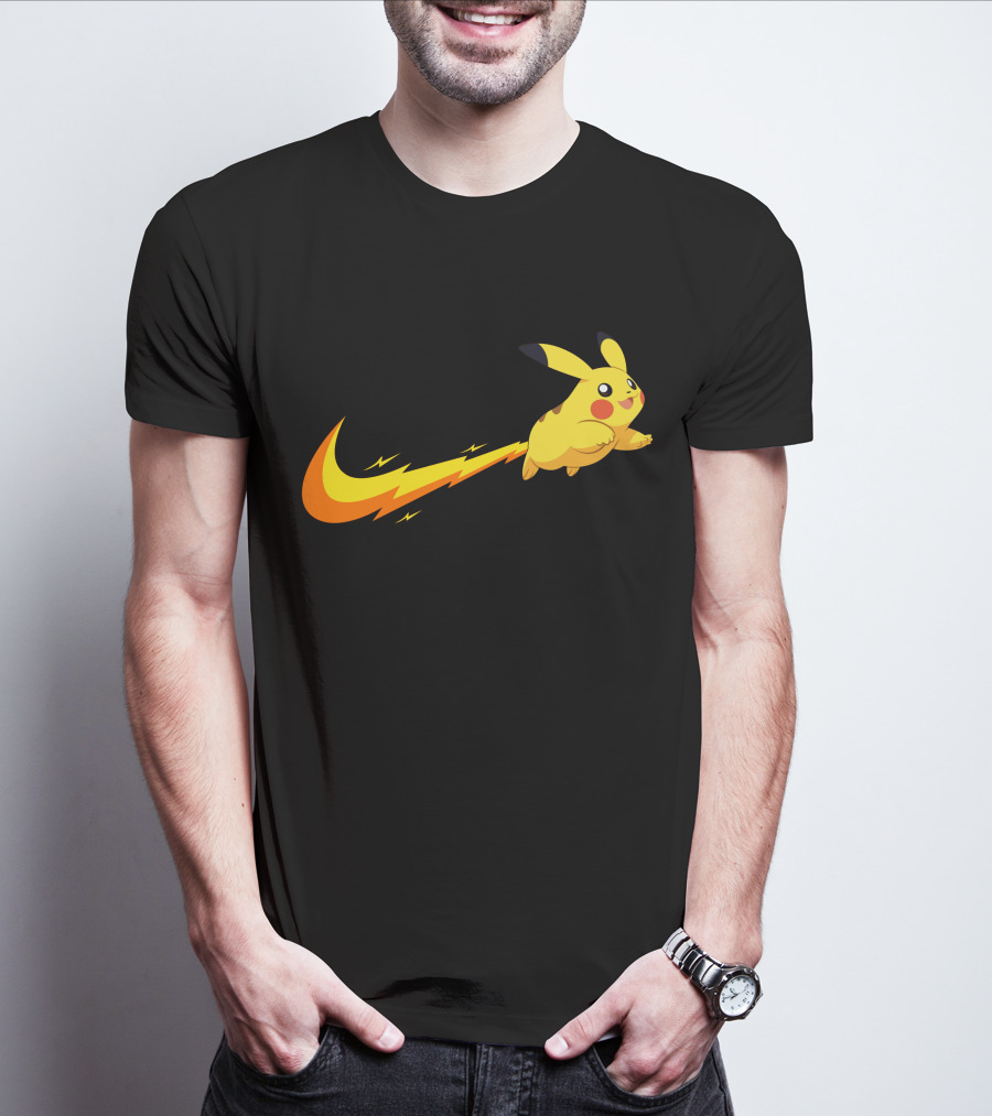 Pikachu Lightning Bolt Power Jump T-Shirt