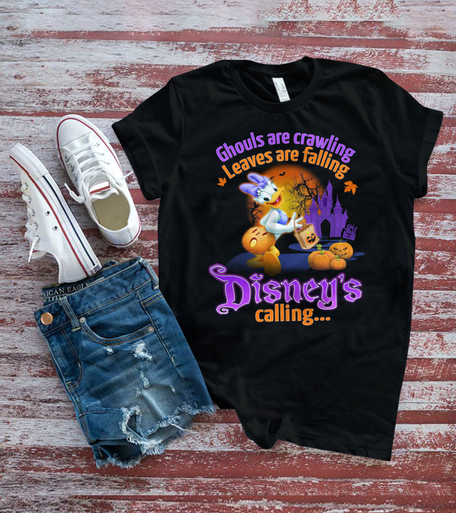 Ghouls Are Crawling Leaves Are Falling Disney's Calling T-Shirt