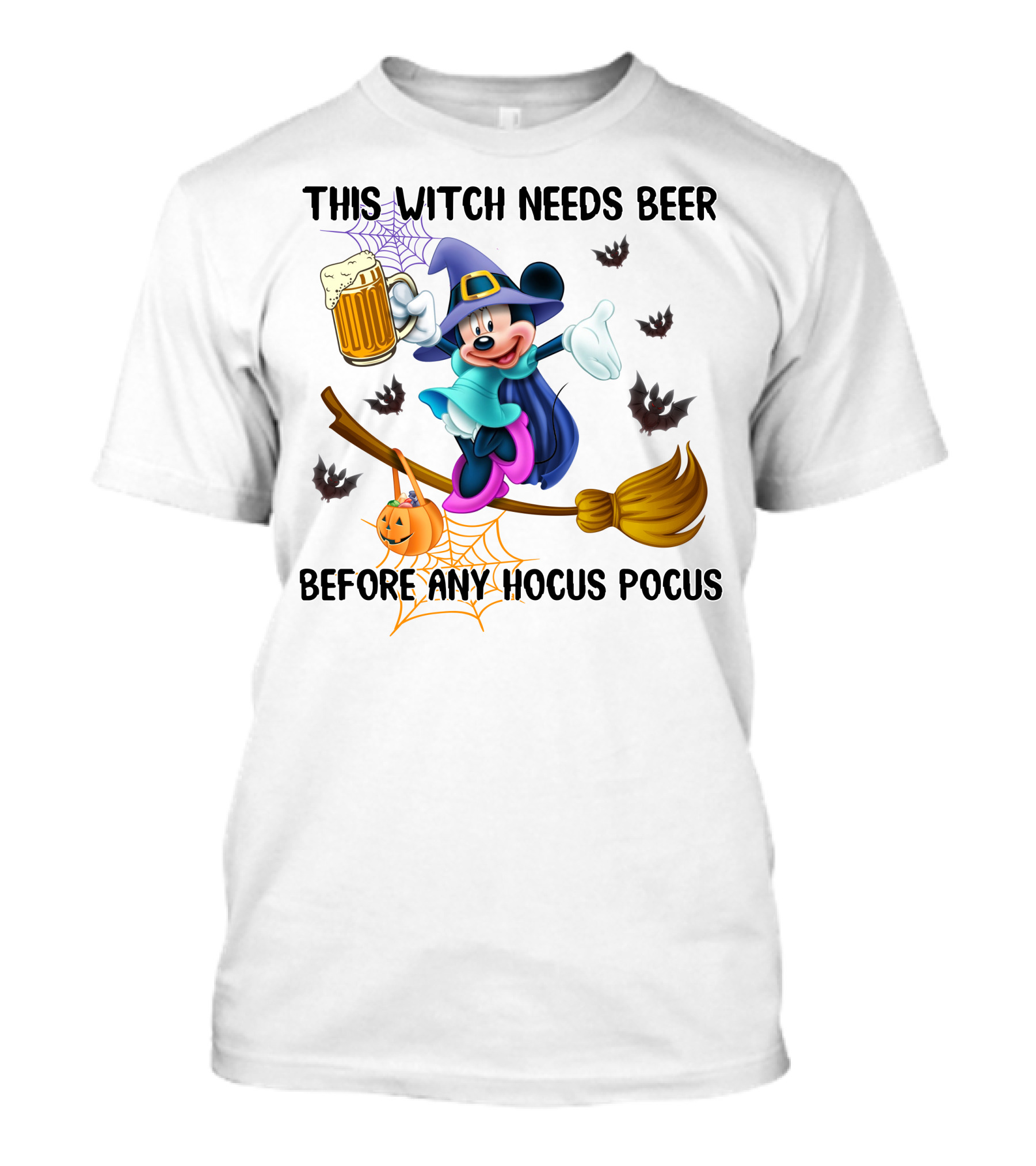 This Witch Needs Beer Before Any Hocus Pocus Minnie T-Shirt