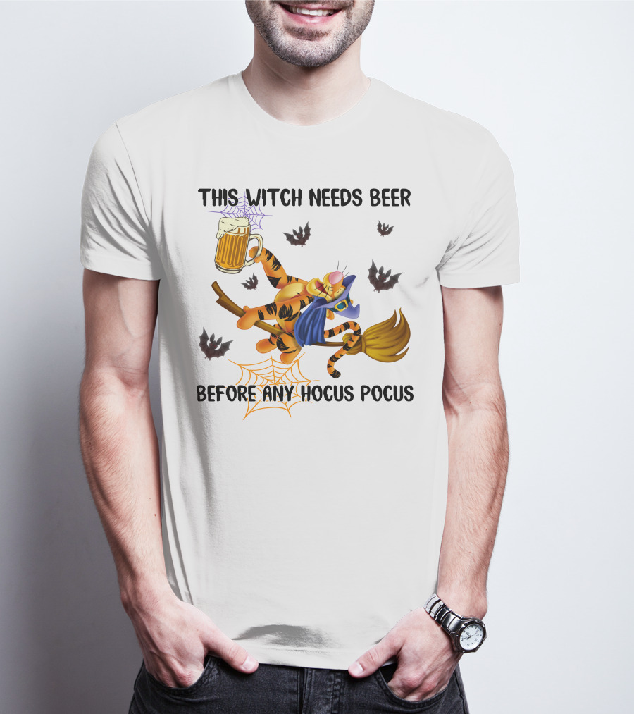 Tigger This Witch Needs Beer Before Any Hocus Pocus T-Shirt