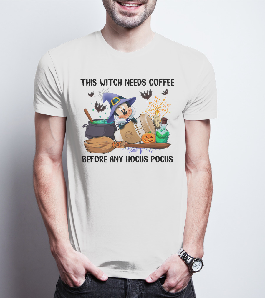 Minnie This Witch Needs Coffee Before Any Hocus Pocus T-Shirt