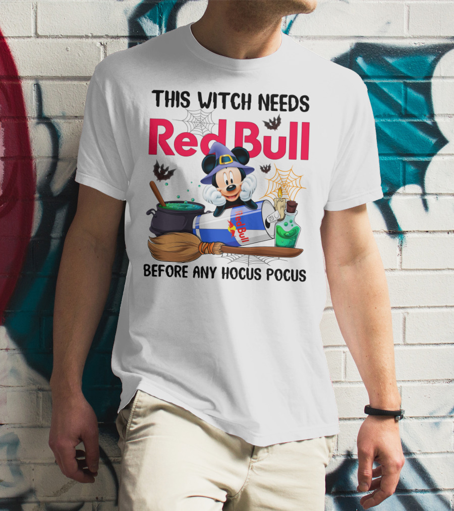 This Witch Needs Red Bull Before Any Hocus Pocus Mickey T-Shirt