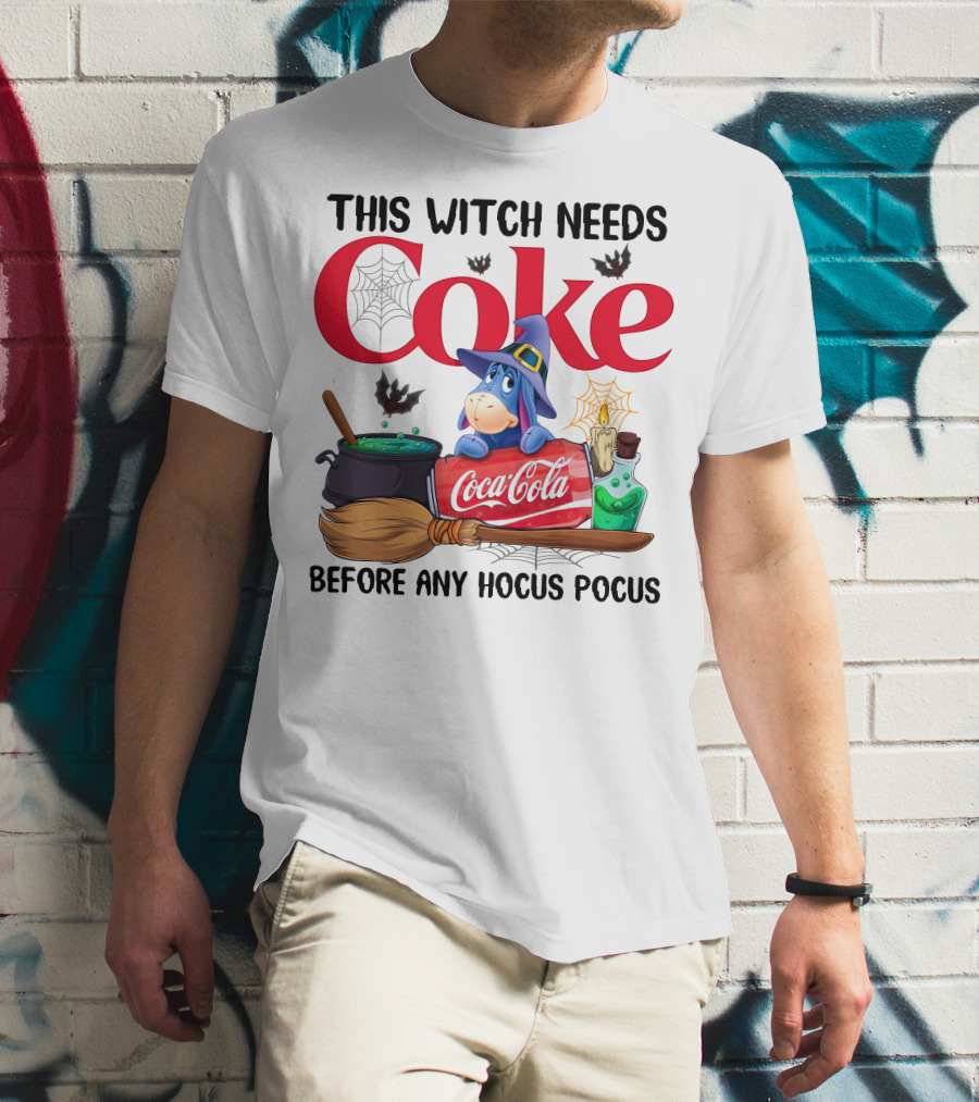 This Witch Needs Coke Coca-Cola Eeyore Before Any Hocus Pocus T-Shirt