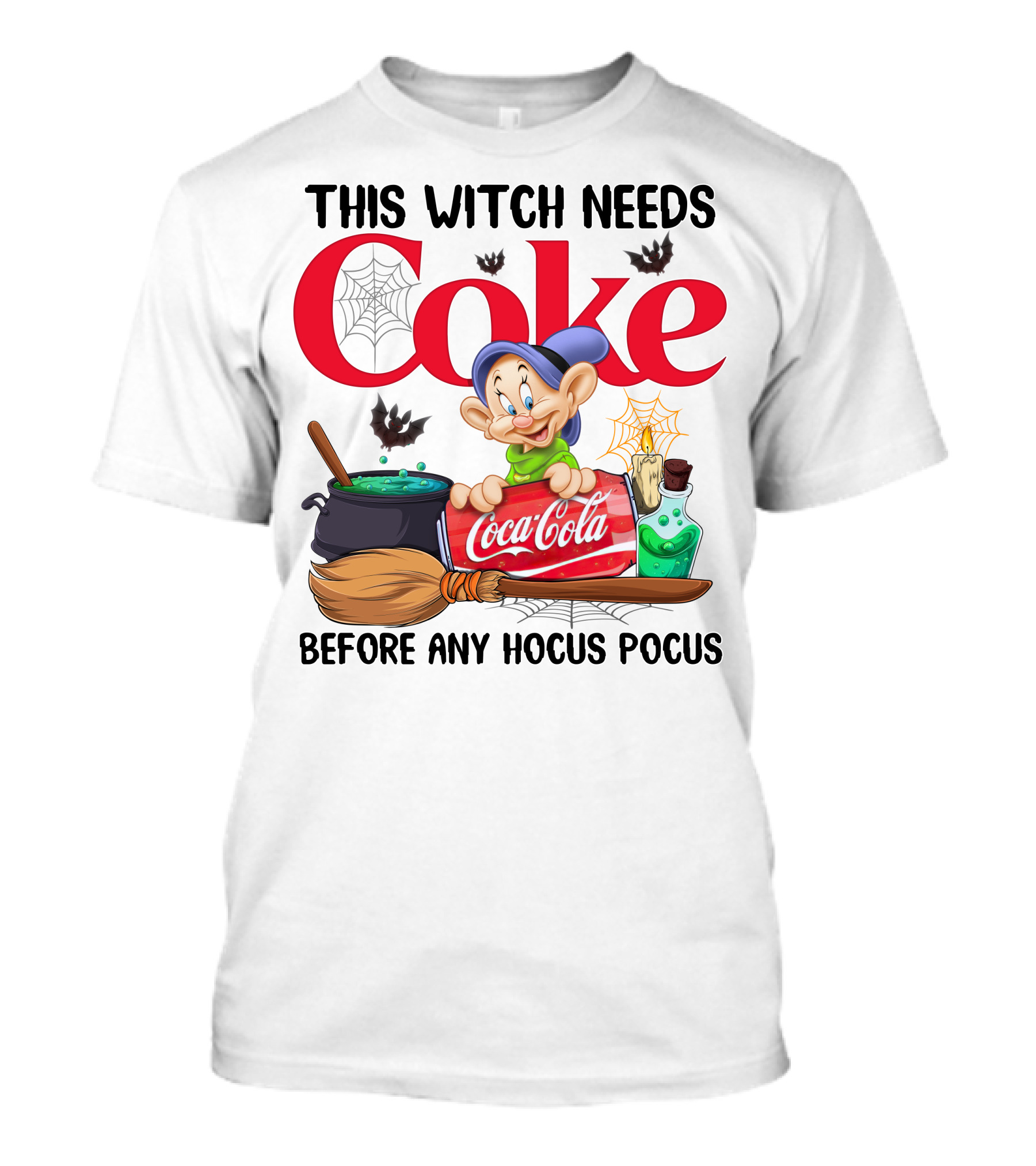 This Witch Needs Coke Before Any Hocus Pocus Coca-Cola Dopey T-Shirt
