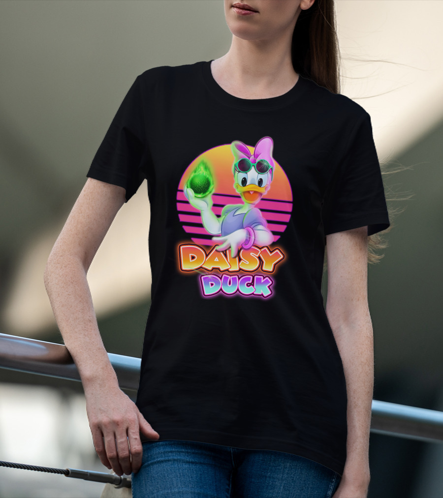 Daisy Duck Neon Retro Glow T-Shirt