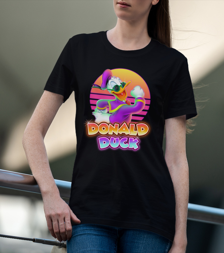 Donald Duck Retro Neon Style T-Shirt