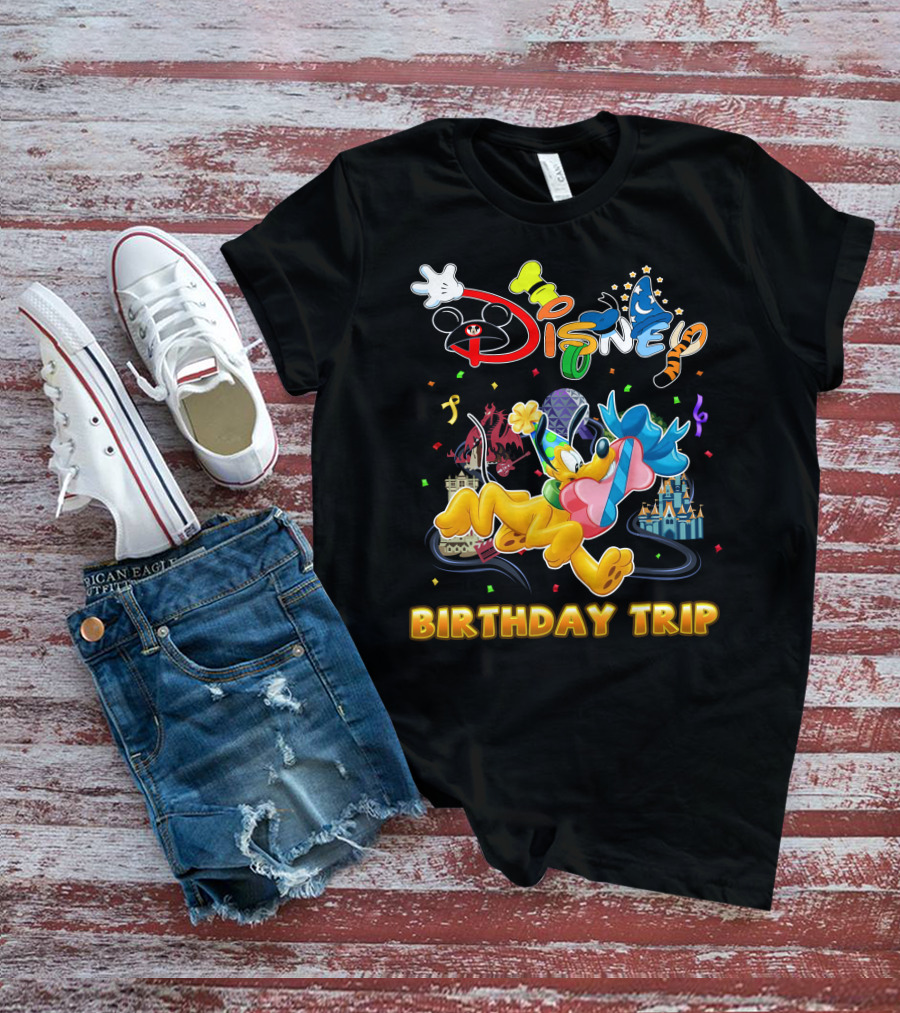 Disney Pluto Birthday Trip Celebration Adventure T-Shirt