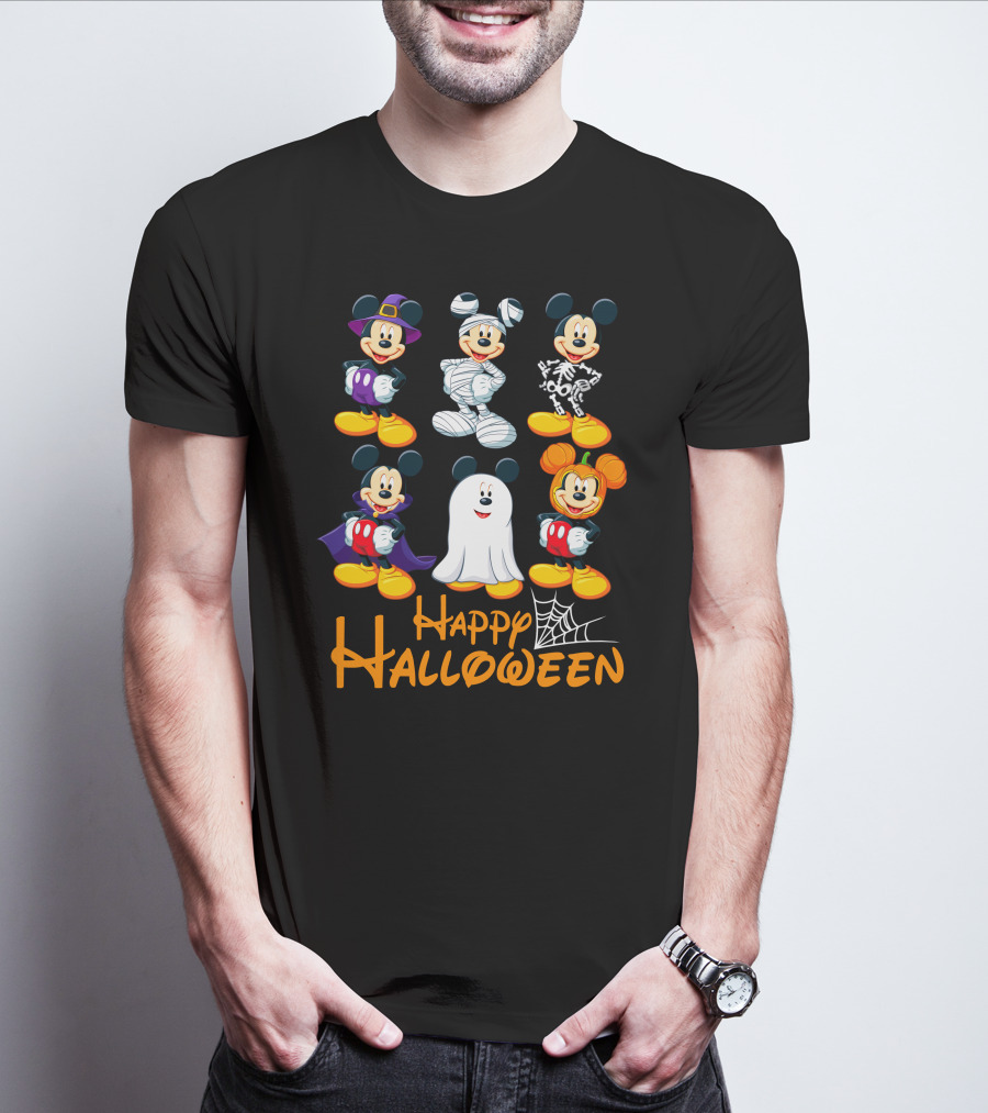 Happy Halloween Mickey Mouse Costumes Collection T-Shirt