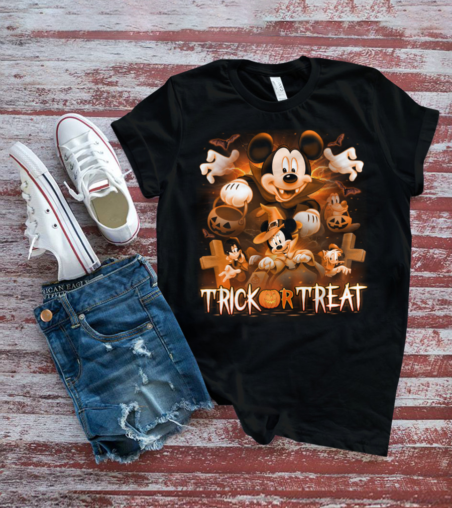 Trick Or Treat Mickey Mouse Halloween Adventure T-Shirt