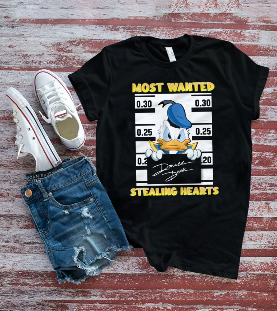Most Wanted Donald Duck Stealing Hearts T-Shirt